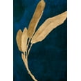 thumbnail image 2 of Loreth, Lanie 13x18 Gold Ornate Wood Framed with Double Matting Museum Art Print Titled - Gold Leaves on Navy III, 2 of 4