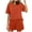 Orange, variant on Women's Comfy Sleepwear, 2 Piece Womens Short Sleeve Pajama Sets Solid Crewneck Tops and Elastic Waist Shorts Lounge Set Soft Pjs Matching Sets Pocket Loungewear Nightgown,Hot Pink,Medium
