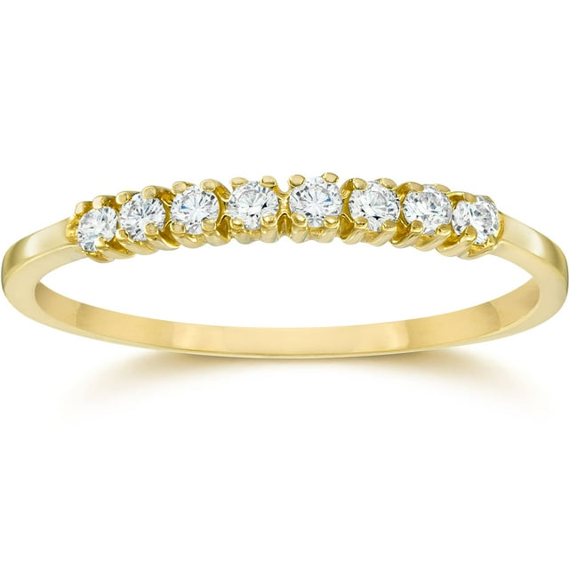 Bague de Mariage en Diamant en Or Jaune 10 K