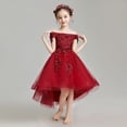 thumbnail image 2 of Off Shoulder Embroidery Flower Wedding Girl Dress Princess Party Events Ball Gowns Kids Girl Dress First Communion Clothes, 2 of 7