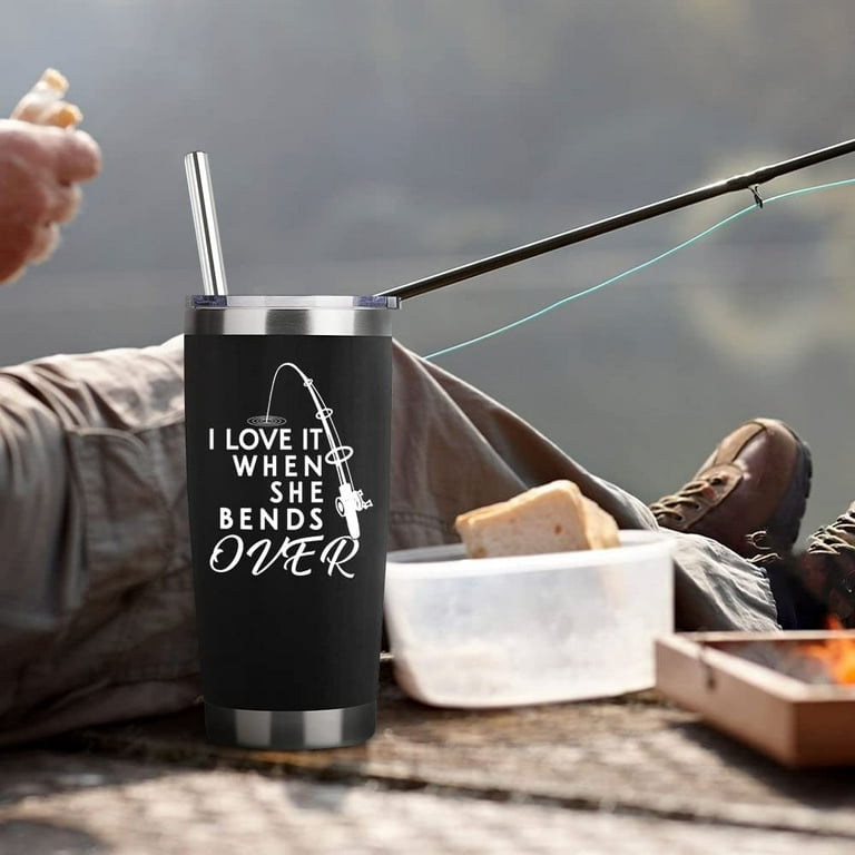 Fishing Gifts For Men Gifts for Fathers Day 20oz Black Bend Over Fishing  Travel Tumbler Birthday Christmas Present For Grandpa Dad Uncle Boyfriends  Fishing Lover Travel Cup With Lid Straw 