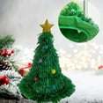 thumbnail image 4 of Hvmvliv Christmas Tree Hat(14.56x14.96in) Decorative Christmas Tree Hat, Xmas Tree Hat for Adults Children Glitter Christmas Hat New Year Decoration, 4 of 6