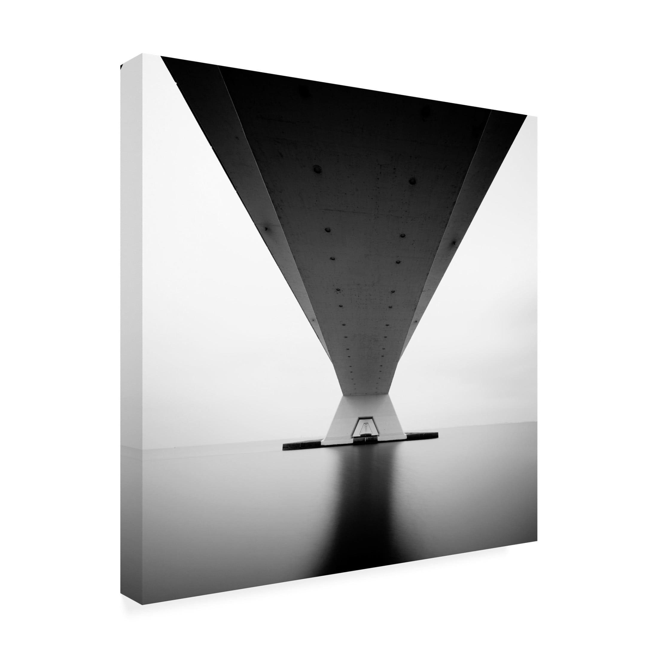 Canvas Wall Art - Steve Cheetham 'Zeeland Bridge' Wall Art for Living Room, Bedroom, or Office Décor by Trademark Fine Art - 35 x 35 Inches