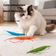 thumbnail image 3 of Cat Toy Made of Wool Yarn and Cat Grass, Shrimp-Shaped to Stimulate Hunting Instincts and Relieve Anxiety, 3 of 8