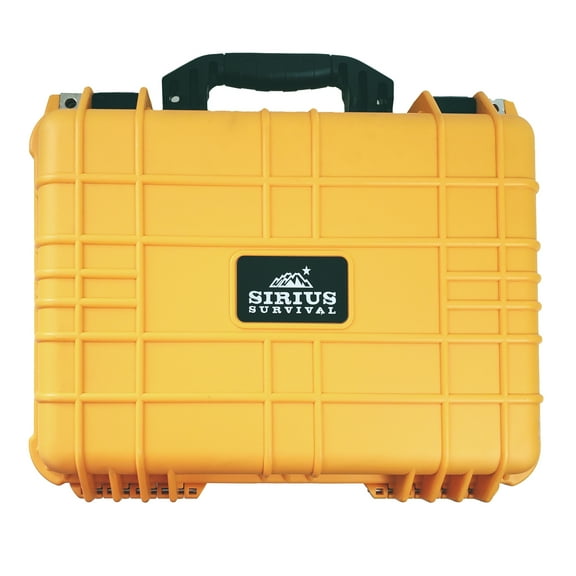Sirius Gear & Equipment Hard Case with Foam - 16” x 13” x 6.87” - IP67 Waterproof & Dustproof, Extremely Durable & Shock Proof - Orange