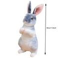 thumbnail image 2 of 1Pcs Bunny Gift Stuffed Animal Realistic Rabbit Plush Toy Black 11.8 inch，White Rabbit Seat Style, 2 of 4