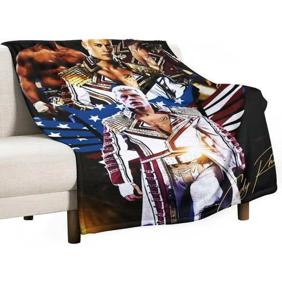 Cody Art Rhodes 30""x40"" Thow Blanket Super Soft Micro Wool Blanket Sofa Comfortable Warm Flannel Blanket Bed Living Room Merchandise Gift Party Decor