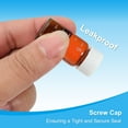 thumbnail image 5 of Uxcell 4 Pcs 5ml Small Brown Glass Vials with White Screw Cap Glass Graduated, 5 of 6