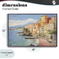 thumbnail image 4 of Stupell Industries Transitional Colorful Coastal Town by Sea Black Framed Giclee Art, 18 x 12, by Creative Studio, 4 of 8