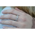 thumbnail image 3 of Sapphire Anniversary Band Ring Statement Minimalist Promise Ring 925 Sterling Silver Gemstone Jewelry For Women Gift, 3 of 5