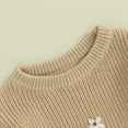 thumbnail image 4 of Okbabeha Baby Girl Floral Sweater Toddler Sweaters Long Sleeve Knit Sweater Crewneck Sweatshirt Newborn Infant Fall, 4 of 7