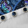 thumbnail image 4 of Feelyou Dreamy Blue Butterfly Black Out Curtains, Western Bohemian Paisley Curtains Pack of 2 (42x63 Each), Vintage Damask Flower Bedroom Curtains, Blackout Curtains Home Decor, 4 of 6