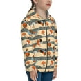 thumbnail image 5 of Picia Funny Chicken for Boys Fashion Full-zip Hoodies & Sweatshirts with Kangaroo Pocket,Zip-up Hooded Sweatshirt for Kid, Moisture Wicking & Breathable-Medium, 5 of 6