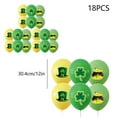 thumbnail image 3 of AuroraX St. Patrick's Day Shamrock Pot Of Gold Balloons 18 Pcs Green Latex Balloons Four-Leaf Clover Spring Home Decoration for Indoor & Outdoor Party, 3 of 6