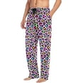 thumbnail image 5 of HPINK-T Mens Sleep Pajama Pants Set Bottoms Motorcycle Lettering Fleece Lounge Sleepwear PJs S, 5 of 7