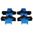 thumbnail image 4 of par de patines de hielo para niños pequeños, ajustables, de doble patín, con cierre de velcro, doble cuchilla, para invierno, entrenamiento para principiantes, color azul, 4 of 7