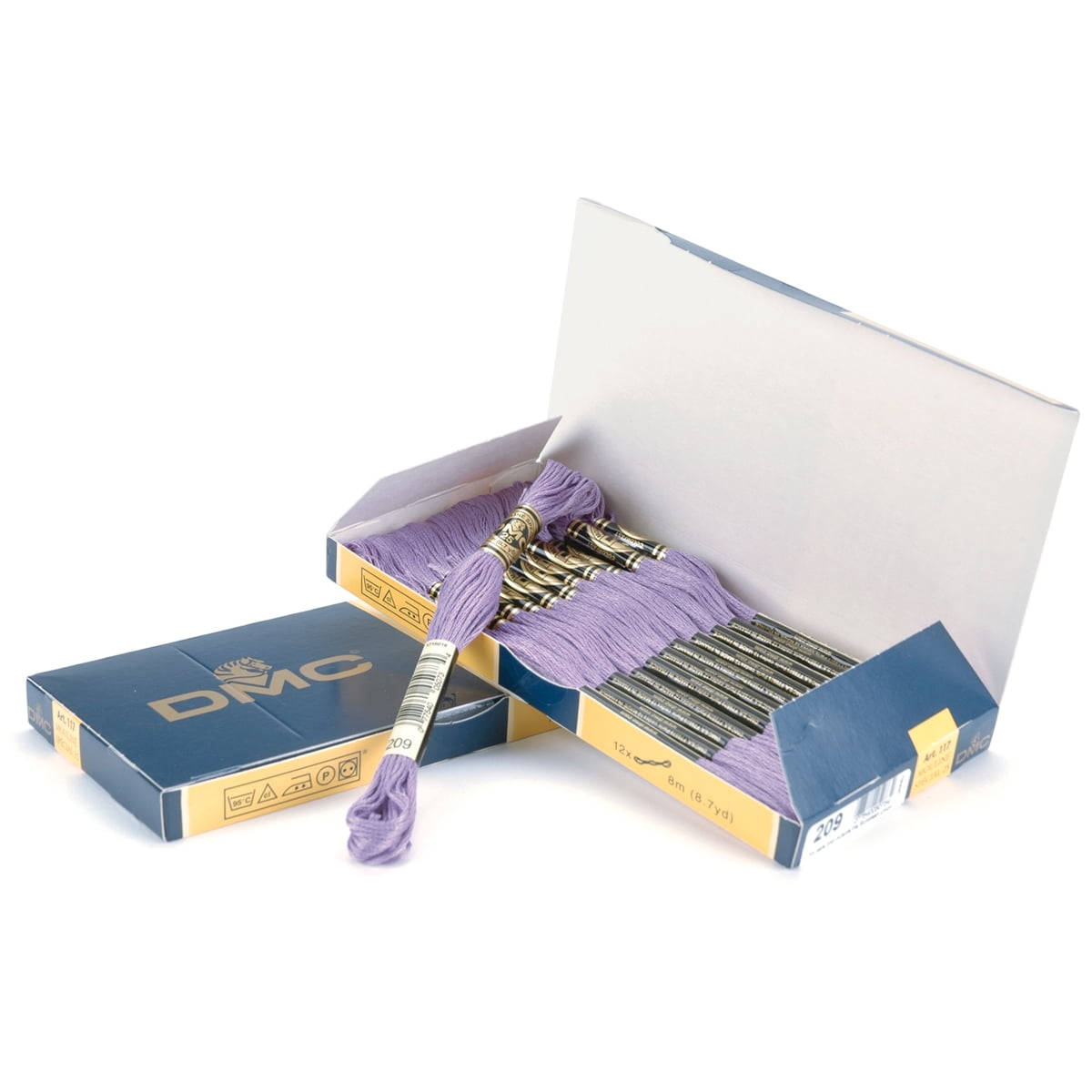 (2 pack) DMC Mouline 117-209 Six-Strand Embroidery Floss, Dark Lavender, 8.7 yd