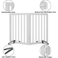thumbnail image 7 of Smart FENDEE Bamboo Dog Gates for Doorways Freestanding Pet Gate, 2 Support Feet, 24"H, White, 7 of 7