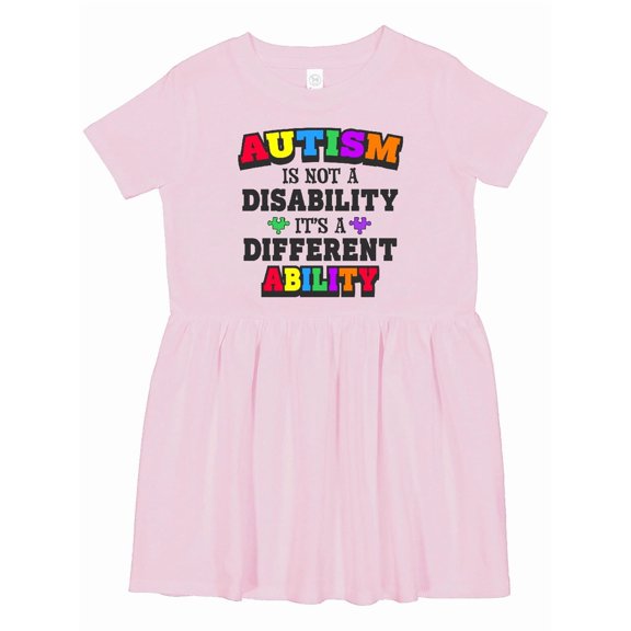 Inktastic Autism is Not a Disability It's a Different Ability Girls Toddler Dress