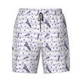 thumbnail image 5 of Rocae Lavender Flowers for Men's Swim Trunks Quick Dry With Two Side Pockets and One Lined Patch PocketMedium, 5 of 9