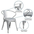 thumbnail image 2 of Silver Metal Indoor-Outdoor Chair with Arms, 2 of 9