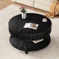 thumbnail image 2 of ChenyueFurn Farmhouse Fluted Coffee Table with Hidden Storage,Black, 2 of 9