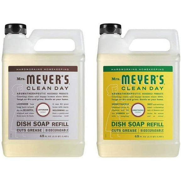 Liquid Dish Soap Refill, 1 Pack Lanvender, 1 Pack Honeysuckle, 48 OZ each