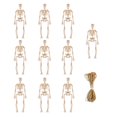 thumbnail image 1 of 10 miniesqueletos decorativos de 15 cm, estatua de hueso humano articulada, de plástico, para Halloween, casa embrujada, fiesta, 1 of 6