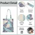thumbnail image 2 of Rustic Style Nordic Stripes Fabric Shopping Bag - Machine Washable Eco-Friendly Foldable Tote, 2 of 4