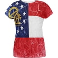 thumbnail image 1 of Georgia Vintage Distressed State Flag All Over Womens T Shirt, 1 of 2