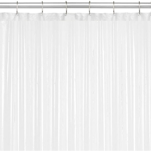 LiBa Shower Curtain Liner 36x72 Clear Mildew Resistant Antimicrobial, Rust Proof Grommets