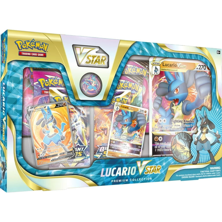 Pokemon TCG: Lucario VSTAR Premium Collection (2 Foil Promo Cards & 5 Booster Packs) - Walmart.com Pokemon TCG: Lucario VSTAR Premium Collection (2 Foil Promo Cards & 5 Booster Packs) - Walmart.com