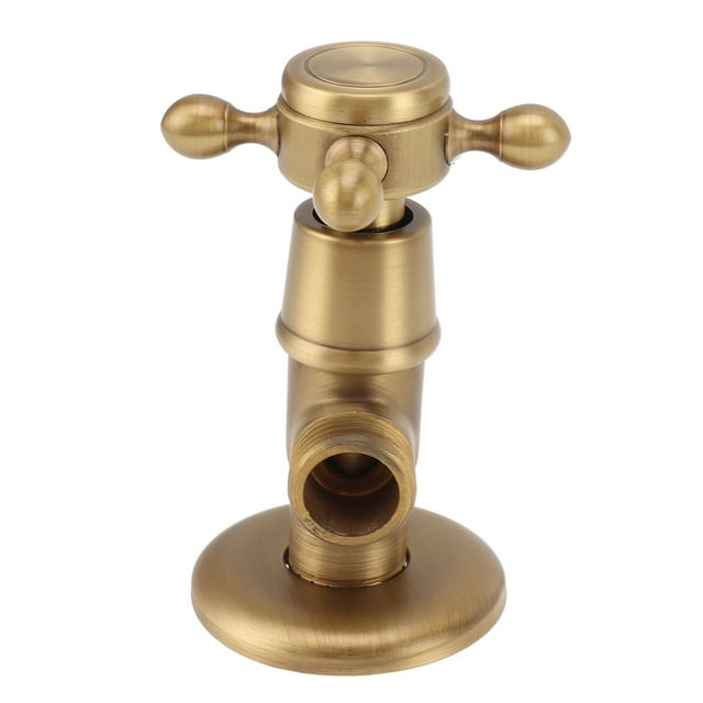 Angle Stop Valve, Solid Brass Angle Shut Off Water Valve Faucet Parts for Cold Hot Plumbing Fitting