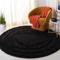 thumbnail image 4 of SAFAVIEH Hi-Lo Seamus Solid Shag Area Rug, Black, 9' x 9' Round, 4 of 5