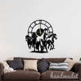 thumbnail image 2 of Handmadetneonsign Horse Wall Clock Unique, Horse Round Wall Clock, Text Oversize Wall Clock 60479, 2 of 5
