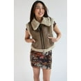 thumbnail image 4 of Ragstock Faux Fur Lined Buckle Pleather Vest, 4 of 4