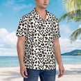 thumbnail image 2 of Lsque Heart Leopard pattern Hawaiian Shirt for Men, Unisex Summer Beach Casual Short Sleeve Button Down Shirts-Small, 2 of 9