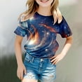 thumbnail image 2 of Space Shirts for Boys 3D Graphic Printed T-Shirts Short Sleeve Casual Crewneck T-Shirt Funny Carnival Party Shirt Soft Breathable Summer Outerwear Blue 12-13 Years, 2 of 4