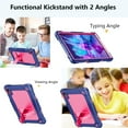 thumbnail image 5 of Hoibon Compatible With Jeazans C107 Tablet Kids Friendly Soft Silicone+Hard Back Cover & Strap Stand for Jeazans OC101 C107 Freeski C107/HiGrace C107/ZOFYWNAS C107 10.1" Tablet (RedBlack), 5 of 7