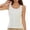 White, variant on Women's Built-in Bra Cami Sleeveless Tank Top Summer Round Neck Button Detail Nylon Spandex Matte Camisole Undershirt for Women S-XL