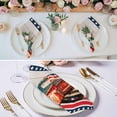 thumbnail image 3 of Vintage Truck American Flag Cloth Napkins, Blue Star 4th of July Washable and Reusable Dinner Napkins Set of 4, Table Napkin for Kitchen Party Birthday Wedding Hotel Housewarming 20"x20", 3 of 9