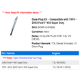 thumbnail image 2 of Glow Plug Kit - Compatible with 1999 - 2003 Ford F-450 Super Duty 2000 2001 2002, 2 of 2