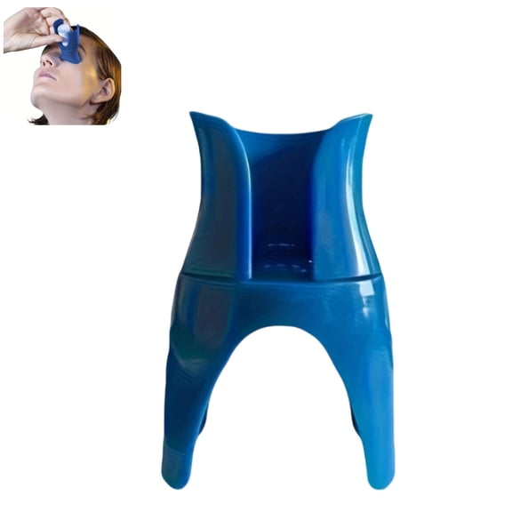 Reusable Eye Drop Guide Applicator, Portable Eye Drops Helper Holder, Ergonomic Eye Dropper Aid for Easy Self-Application Blue