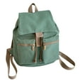 thumbnail image 1 of Mochila de lona minimalista para desplazamientos diarios para adolescentes y niñas, mochila escolar Verde, 1 of 7