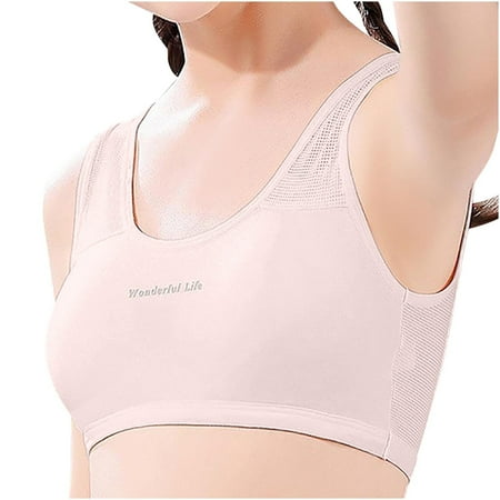 YABCSAZ Girls Sports Bras age 12-15 Training Bras Sports Seamless Bra Soft Comfort Flex Fit Underwear Breathable Bras Casual Solid Color Student Bralette Bra Youth Bra for Girls Size XL