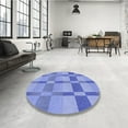 thumbnail image 3 of Ahgly Company Indoor Rectangle Patterned Day Sky Blue Area Rugs, 5' x 7', 3 of 6