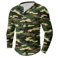 thumbnail image 2 of Birdeem Chemises pour Hommes à Manches Longues Boutonnées Chemises pour Hommes à Imprimé Camouflage à Boutons Décontractées à Manches Longues Blouses à Col Rond Chemises pour Hommes à Manches Longues Décontractées, 2 of 4