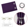 thumbnail image 4 of Cortinas Estelar Textiler Blackout, color morado, 132 x 213 cm, 2 paneles, 4 of 9