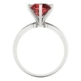 thumbnail image 4 of Solitaire Engagement Ring for Women - 2.5ct Natural Garnet in 14K White Gold Promise Ring, 4 of 5
