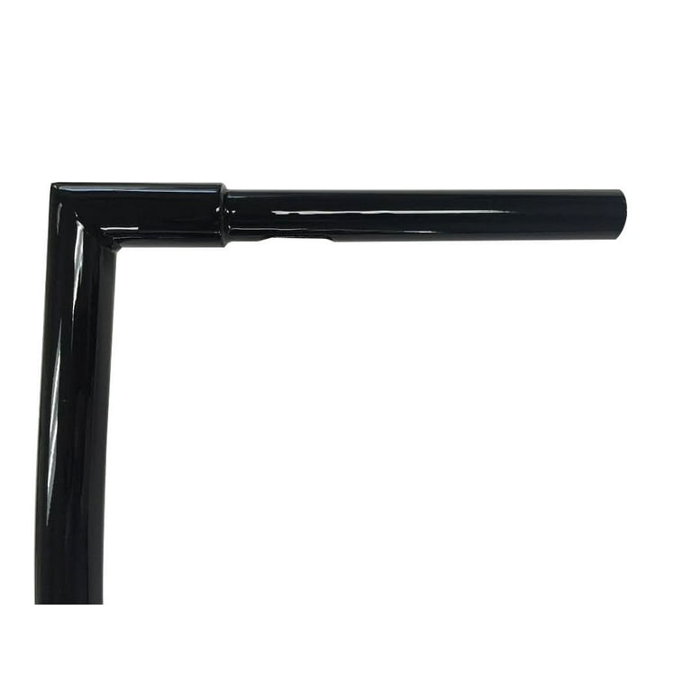 Miter Cut Ape Hanger Bars, 1 1/4 Inch Diameter, 14 Inch Rise, Gloss Black